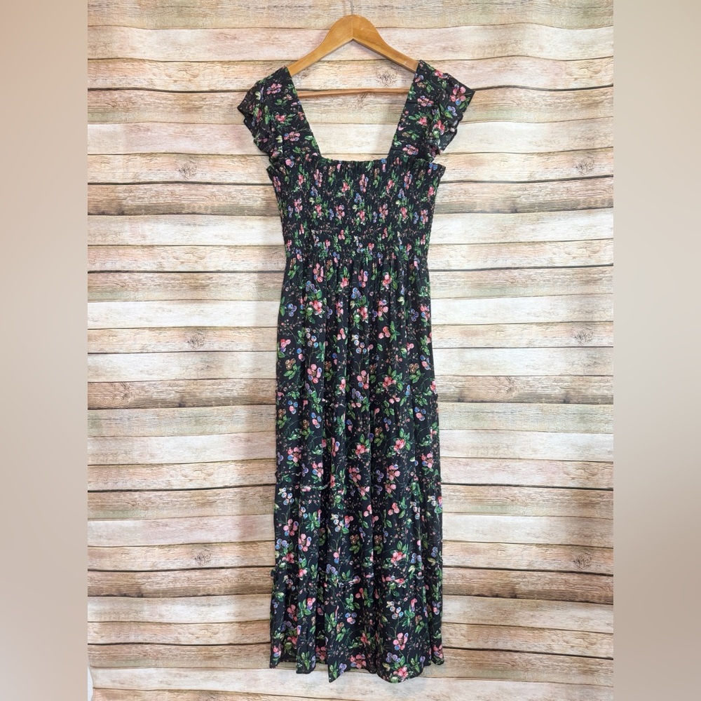 Hill House Floral Black Dress
